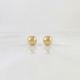 Plain Bead Stud Earrings 0.4 g / in / 3 mm Yellow Gold 18K