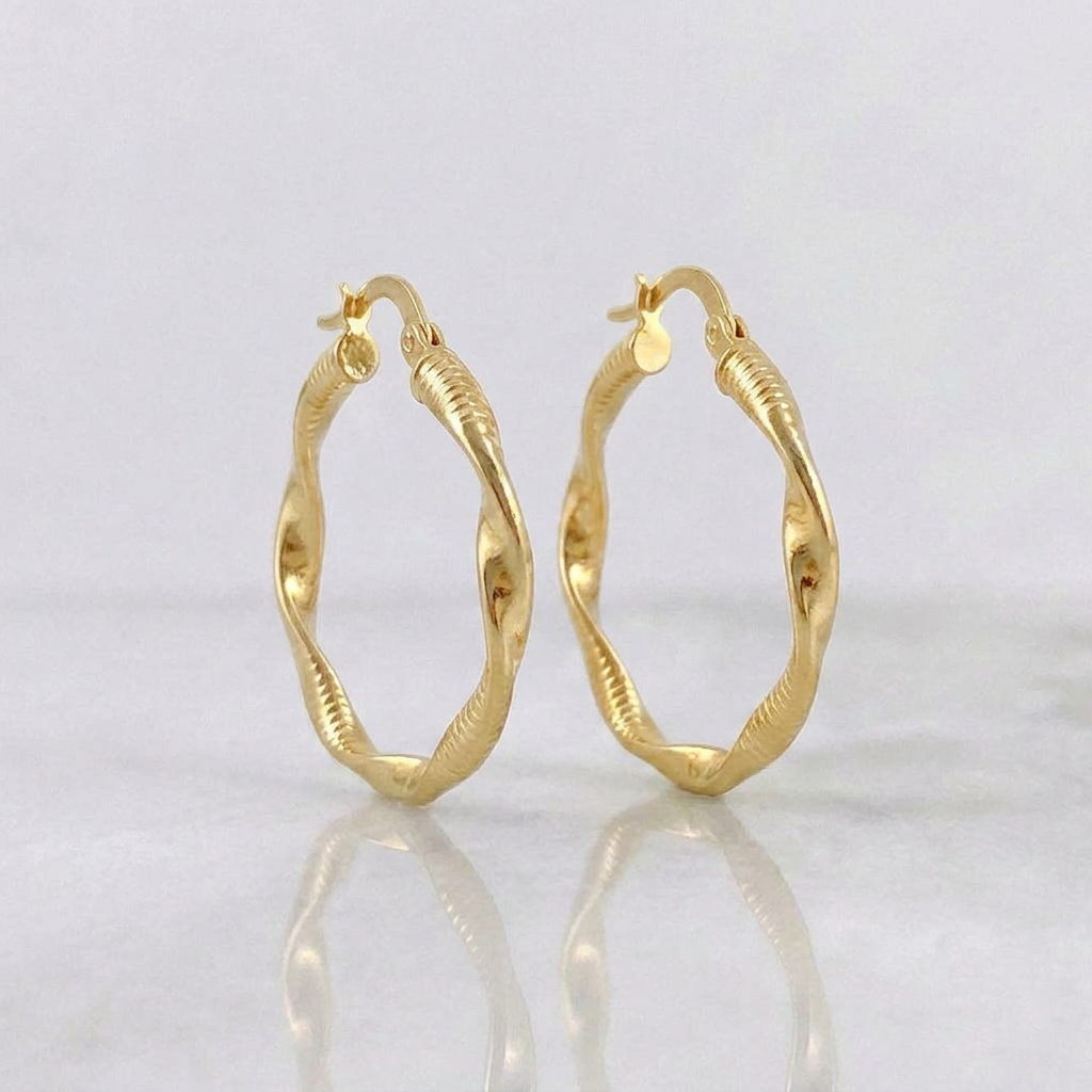 Candongas Asby 1.9gr / 1 1/4 in / Oro Amarillo 18K ©