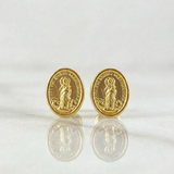 Topos Virgen Maria Auxiliadora 0.7 g / in / 7.8 mm Oro Amarillo 18K