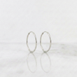 Candongas Aro Liso 0.6gr / 1/2 in / Oro Blanco 18K *