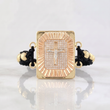 Pulsera Tejida Símbolo de Amor Tres Oros 18K