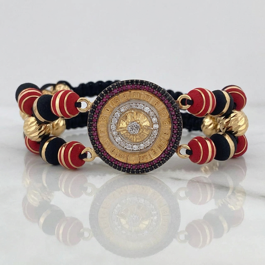 Pulsera Negra Ruleta 11.75gr / Oro 18K &