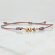 Nude Bracelet Beads 3mm 3 Pcs Polished 18K Yellow Gold (A.C)