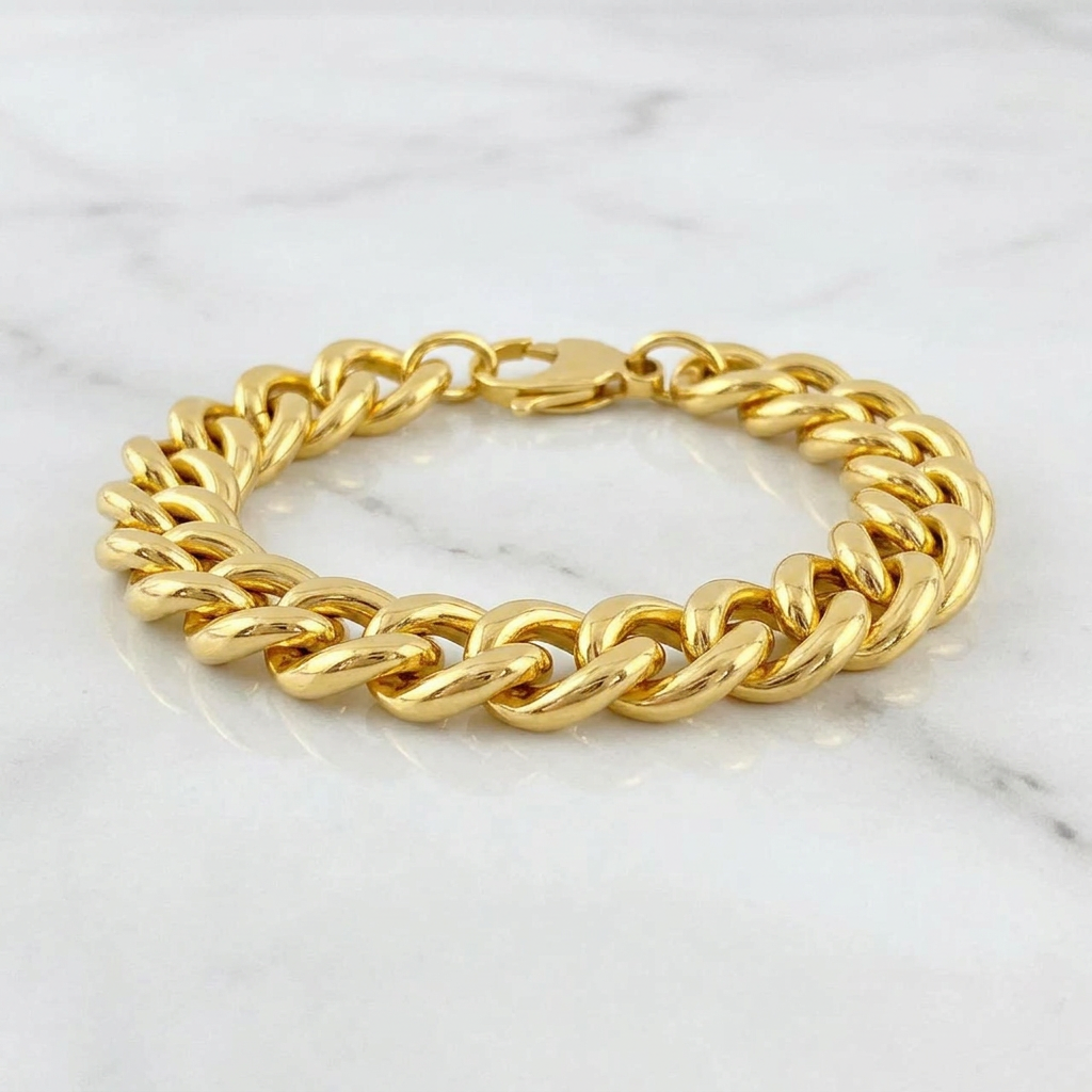 Pulso Cubano 18.65 g / 8 in / 12.4 mm Oro Amarillo 18K