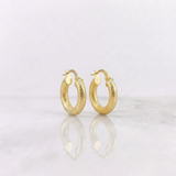 Candongas Jass Punteada  2.25gr / 3/4 in / Oro Amarillo 18K