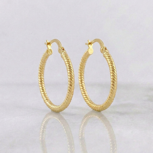 Hoop Earrings Lucy 1.55gr / 1 in / Yellow Gold 18K *