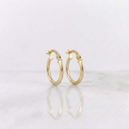 Candongas Clau Mini 0.8 g / 1.4 cm Oro Amarillo 18K