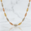 Rustic Barrel Chain 8.45g / 20 in / 3.5mm Three 18K Golds