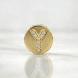 Pendant Charm Letter Y 1.55gr / 1/2 in / Yellow Gold 18K