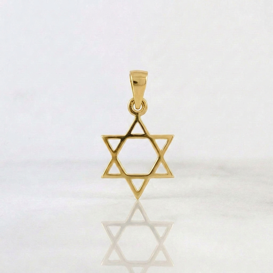 Dije Estrella de David 1.3g / 1 in Oro Amarillo 18K