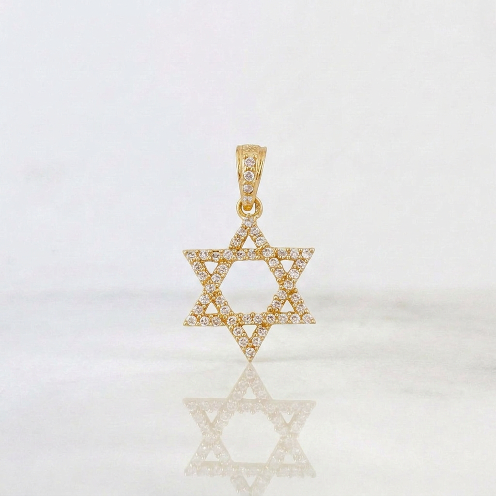Dije Estrella David 1.55g / 3/4 in Oro Amarillo 18K