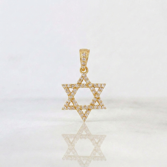 Dije Estrella David 1.55g / 3/4 in Oro Amarillo 18K