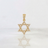 Dije Estrella David 1.55g / 3/4 in Oro Amarillo 18K