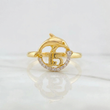 Anillo Delfin 15´s 1.95g / T6 1/4 Oro Amarillo 18K