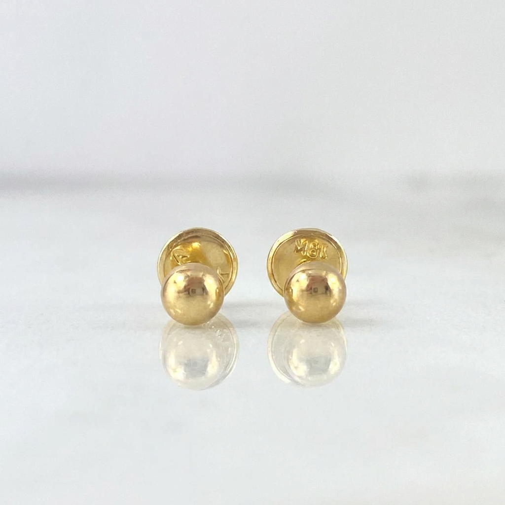 Topos Media Bola 0.6 g / in / 4 mm Oro Amarillo 18K