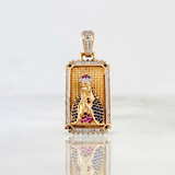 Dije Virgen Maria 12.35 g / 1 3/4 in Dos Oros Amarillo Blanco 18K