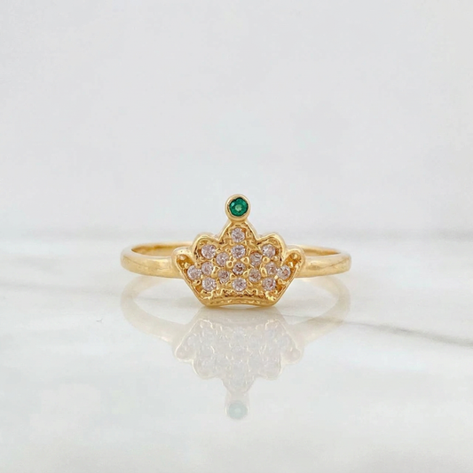 Crown Ring 1.45g / Size 5 1/4 Yellow Gold 18K