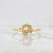 Anillo Destellos Corazón 1 g / T6 3/4 Oro Amarillo 18K
