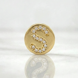 Dije Herraje Letra S 1.35gr / 1/2 in / Oro Amarillo 18K *