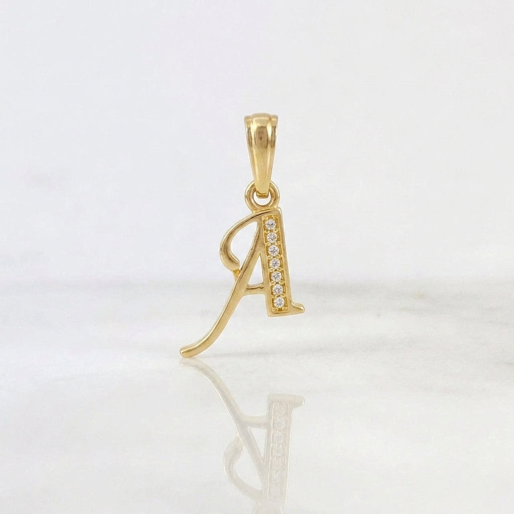 Dije Letra Cursiva A 0.95g / 1 in Oro Amarillo 18K