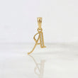 Dije Letra Cursiva A 0.95g / 1 in Oro Amarillo 18K