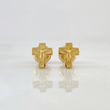 Christ Cross Stud Earrings 0.7gr / Yellow Gold 18K %