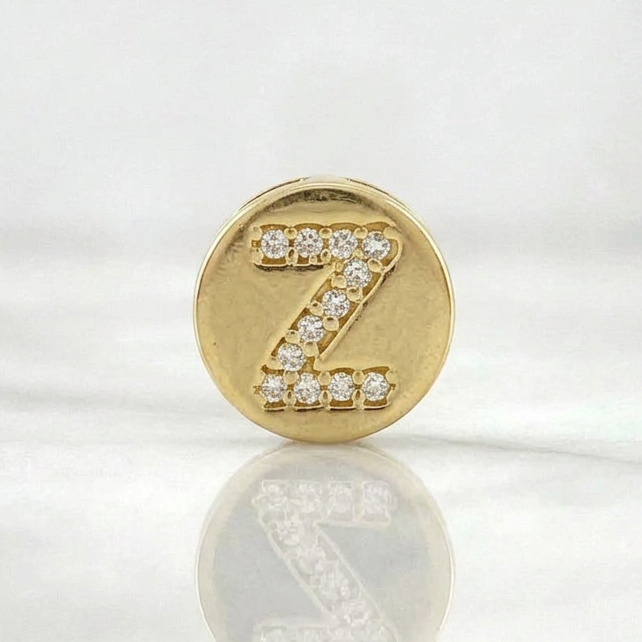 Pendant Charm Letter Z 1.3gr / 1/2 in / Yellow Gold 18K ©