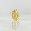 Dije Letra O Doble Textura 0.6g / 3/4 in Oro Amarillo 18K