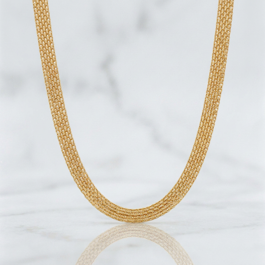 Cadena China 26.8g / 24 in / 7.5mm Oro Amarillo +1 18K *
