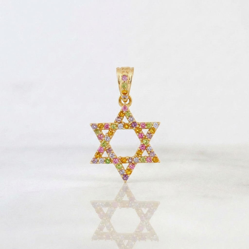 Dije Estrella David 1.55g / 3/4 in Oro Amarillo 18K