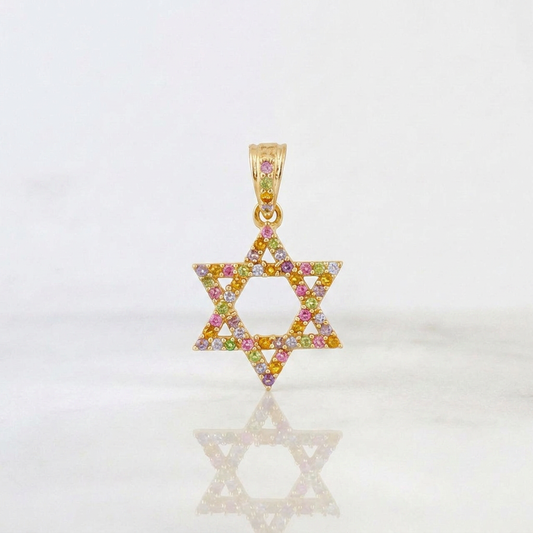 Dije Estrella David 1.55g / 3/4 in Oro Amarillo 18K