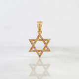 Dije Estrella David 1.55g / 3/4 in Oro Amarillo 18K