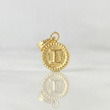 Pendant Letter I Framed Border 0.6g / 3/4 in 18K Yellow Gold