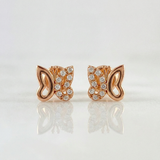 Topos Silueta Mariposa 0.9gr / 6.66mm Oro Rosa 18K %