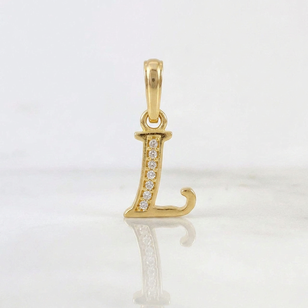 Pendant Italic Letter L 0.85g / 3/4 in 18K Yellow Gold