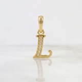 Pendant Italic Letter L 0.85g / 3/4 in 18K Yellow Gold