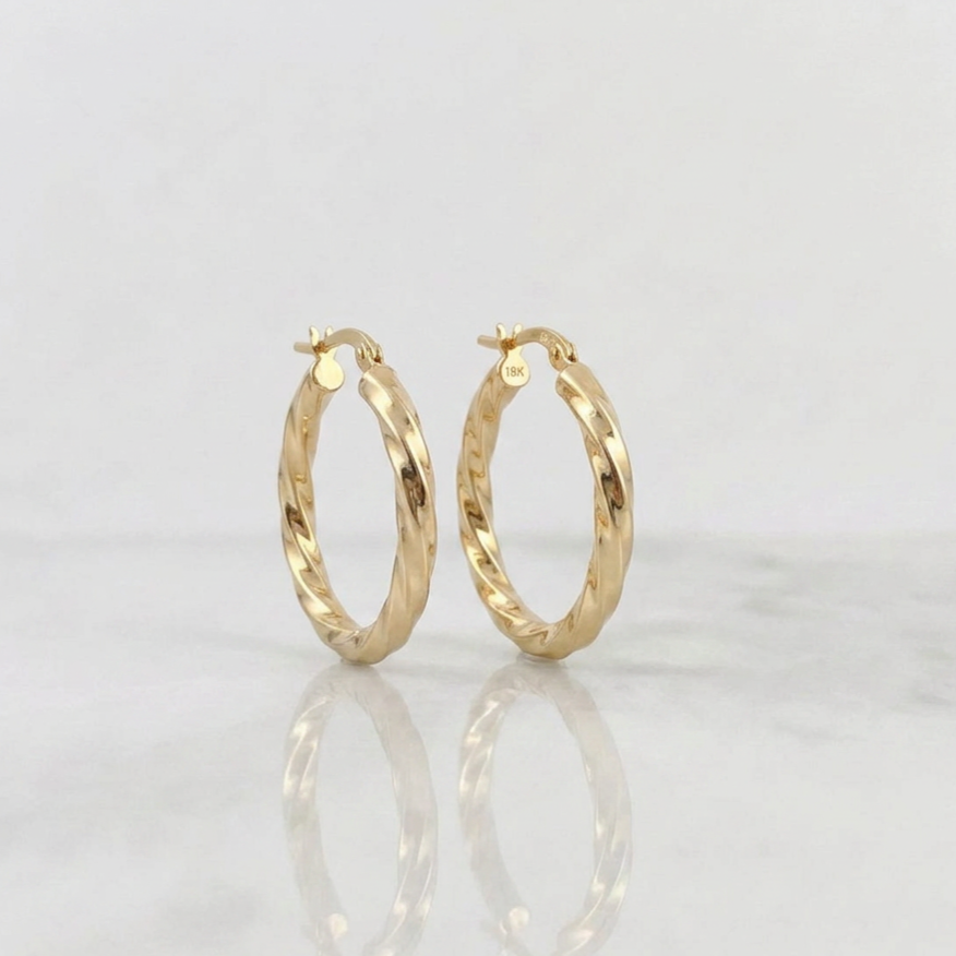 Candongas Kari 2.25gr / 1 in / Oro Amarillo 18K &