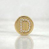 Dije Herraje Letra D 1.3gr / 1/2 in / Oro Amarillo 18K *