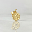 Pendant Letter K Framed Border 0.6g / 3/4 in Yellow Gold 18K