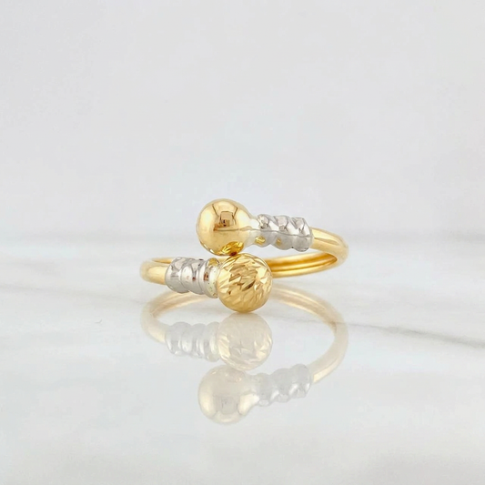 You and Me Ring 1.35g / T8 1/2 Two Golds Yellow White 18K