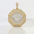 Pendant Medusa 11.15gr / 1 1/2 in / Two-tone Yellow White Gold 18K *