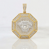Pendant Medusa 11.15gr / 1 1/2 in / Two-tone Yellow White Gold 18K *