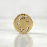 Pendant Charm Letter C 1.3gr / 1/2 in / Yellow Gold 18K *