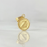 Dije Letra Z Doble Textura 0.6g / 3/4 in Oro Amarillo 18K