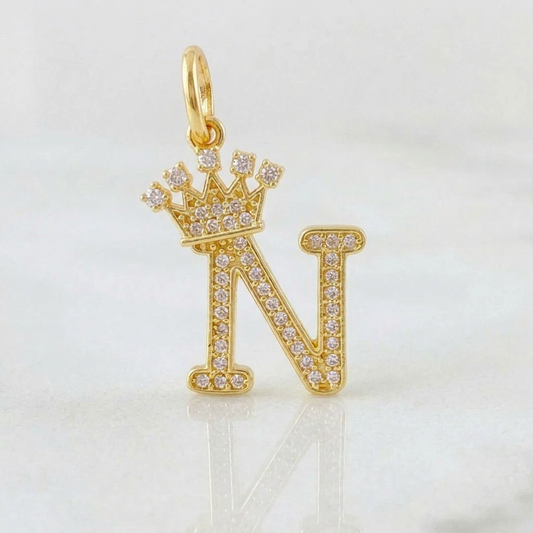 Dije Corona Letra N 2.1 g / 1 in Oro Amarillo 18K