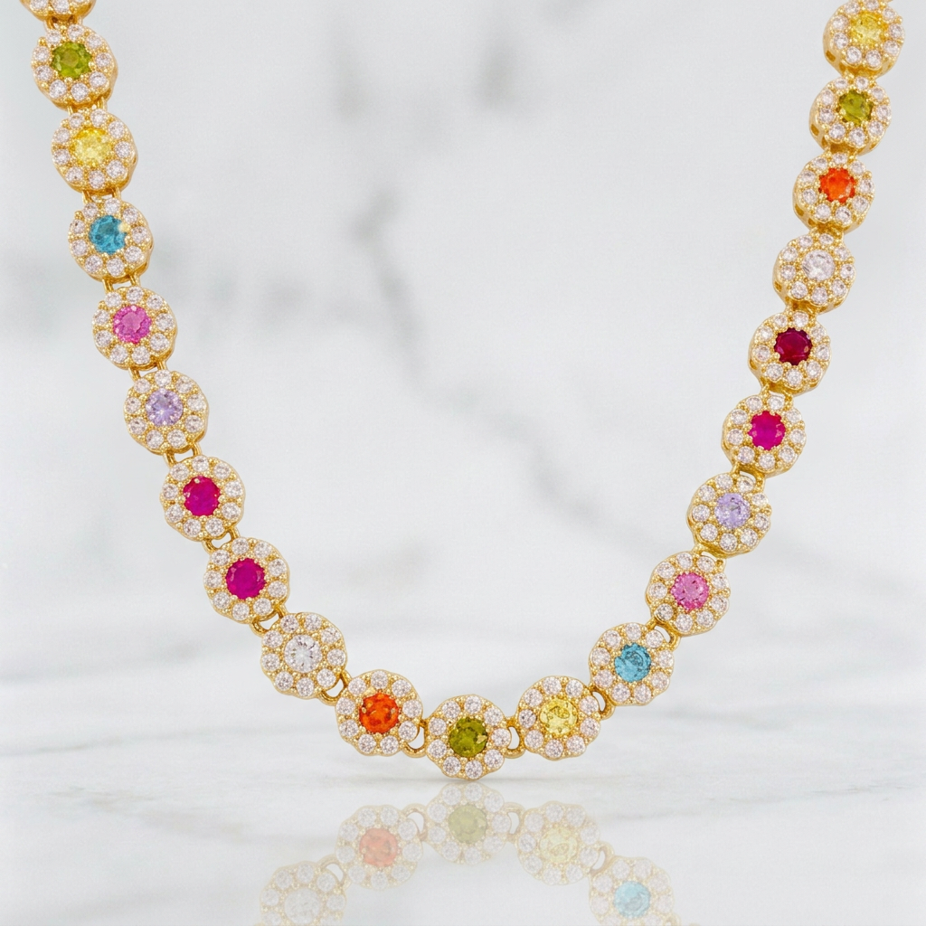Bubble Tennis Chain 33.8g / 20 in / 5.85mm 18K Yellow Gold