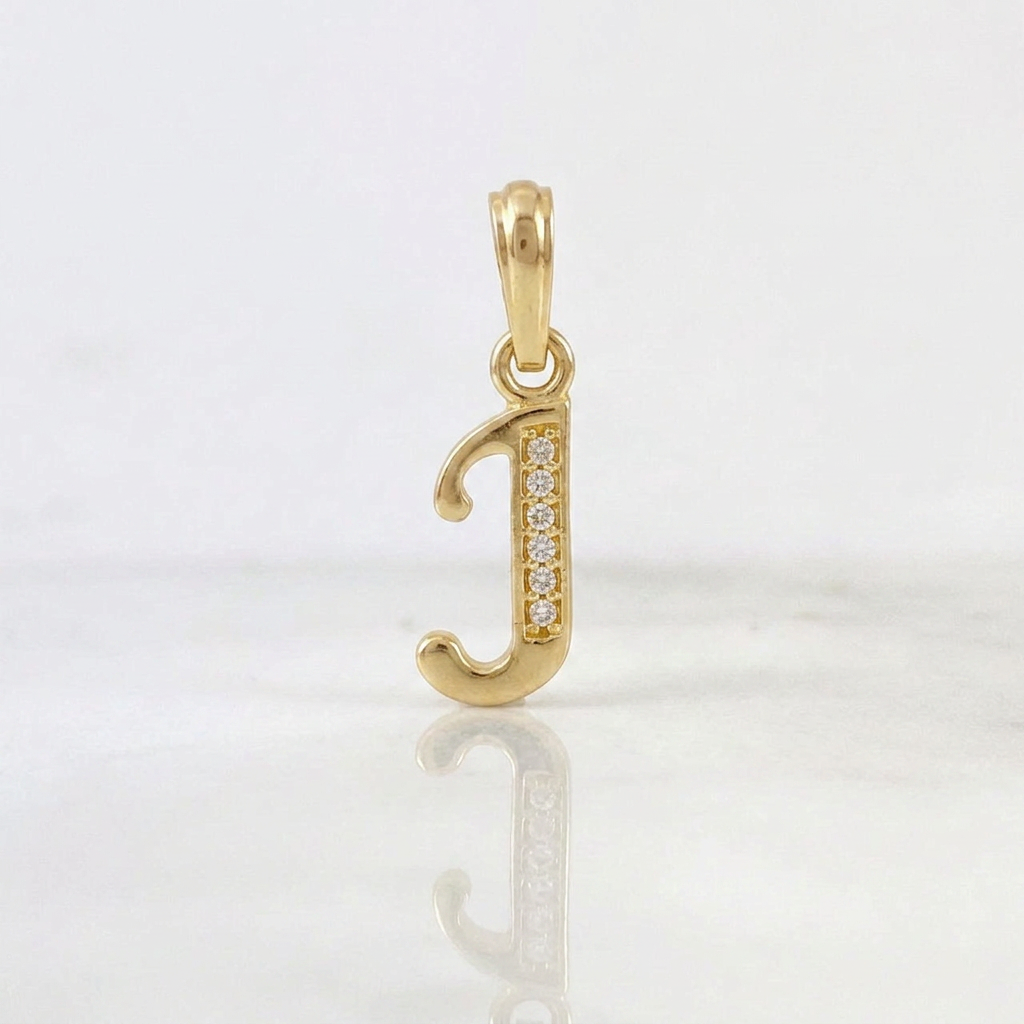 Pendant Italic Letter J 0.85g / 3/4 in Yellow Gold 18K