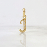 Pendant Italic Letter J 0.85g / 3/4 in Yellow Gold 18K