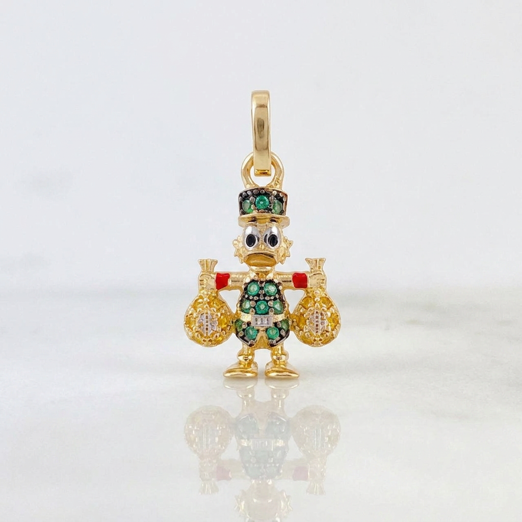 Dije Pato Bolsa Dinero 1.5gr / 1 in / Oro Amarillo 18K