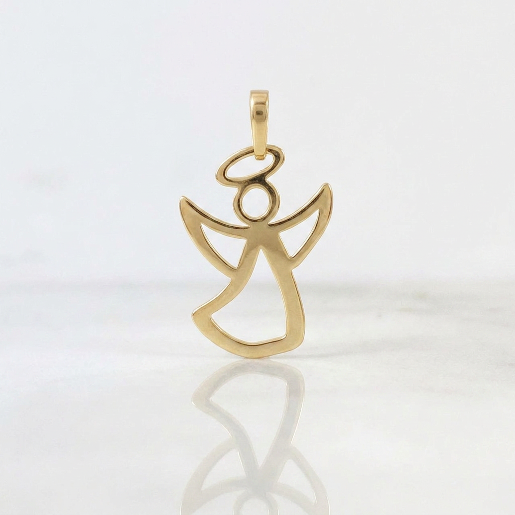Dije Angel Silueta 0.45 g / 3/4 in Oro Amarillo 18K